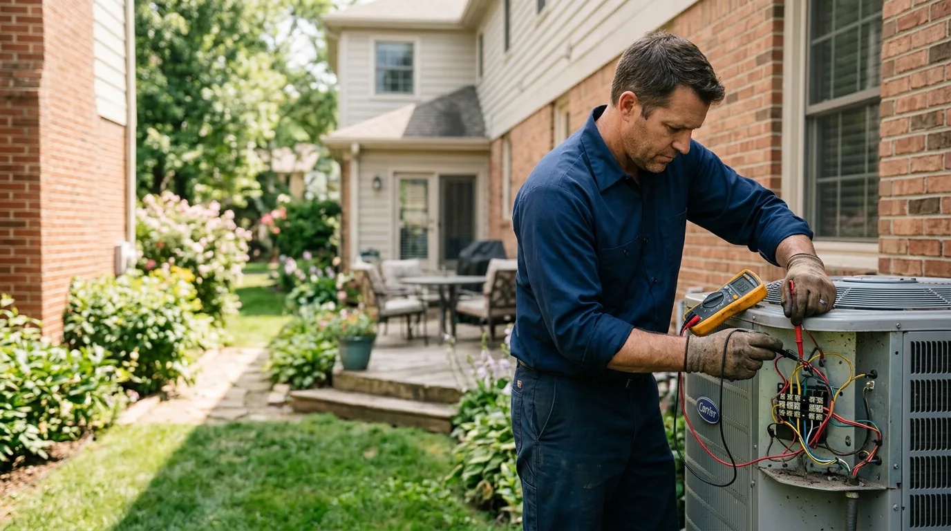 HVAC technician working near Gary, TX